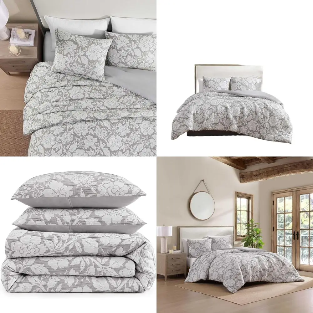 

Роскошный жаккардовый комплект пододеяльников Matelassé King с подходящими шарами, сертифицированный Oeko-Tex, серый свадебный цветочный принт