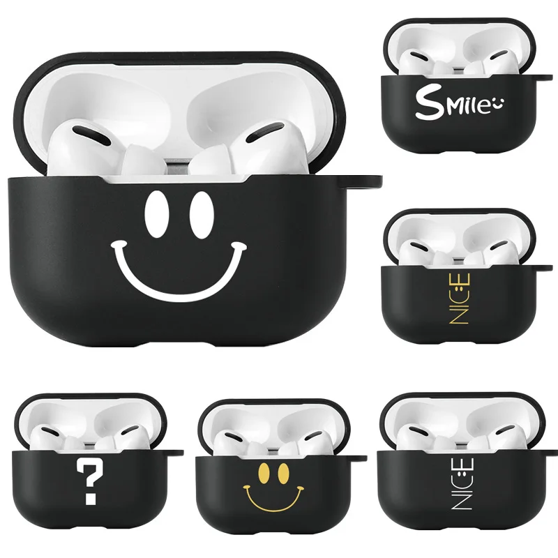 

Case For Apple Airpods 1 2 3 Cases Cute Silicone Cover For Apple Airpods Pro 2 2nd 3 Case Black Earphone Capa Air pods Bag Funda