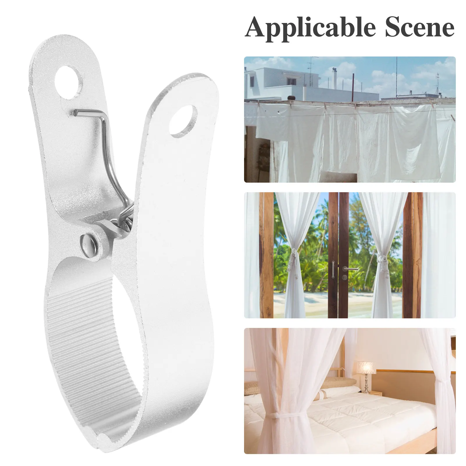 2Pcs Strong Aluminum Alloy Windproof Quilt Clips Non Slip Teeth Clothes Drying Clips for Laundry Outdoor Balcony Beach Towel