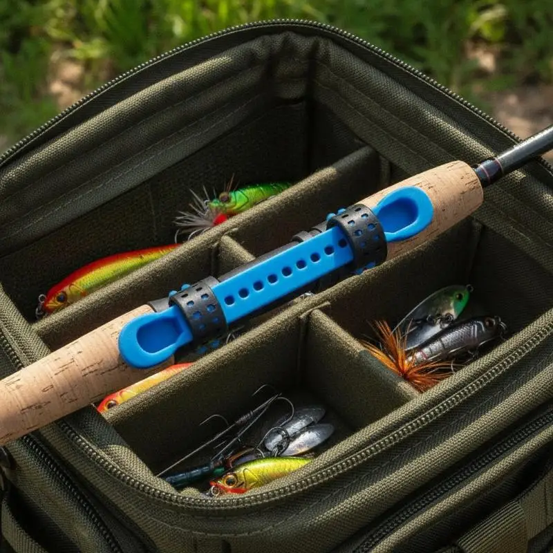 New 5Pcs Telescopic Fishing Rod Reel Set Lightweight Fixed Leather Strips Fishing Tackle for Kids Family Weekend Fishing