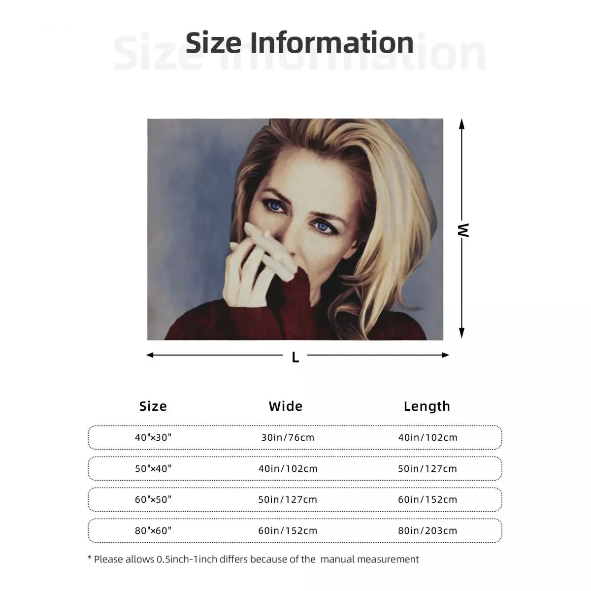 جيليان أندرسون لوحة زيتية ملونة رمي بطانية دافئة لفصل الشتاء لطيف منقوشة أريكة عملاقة منقوشة على بطانيات الأريكة