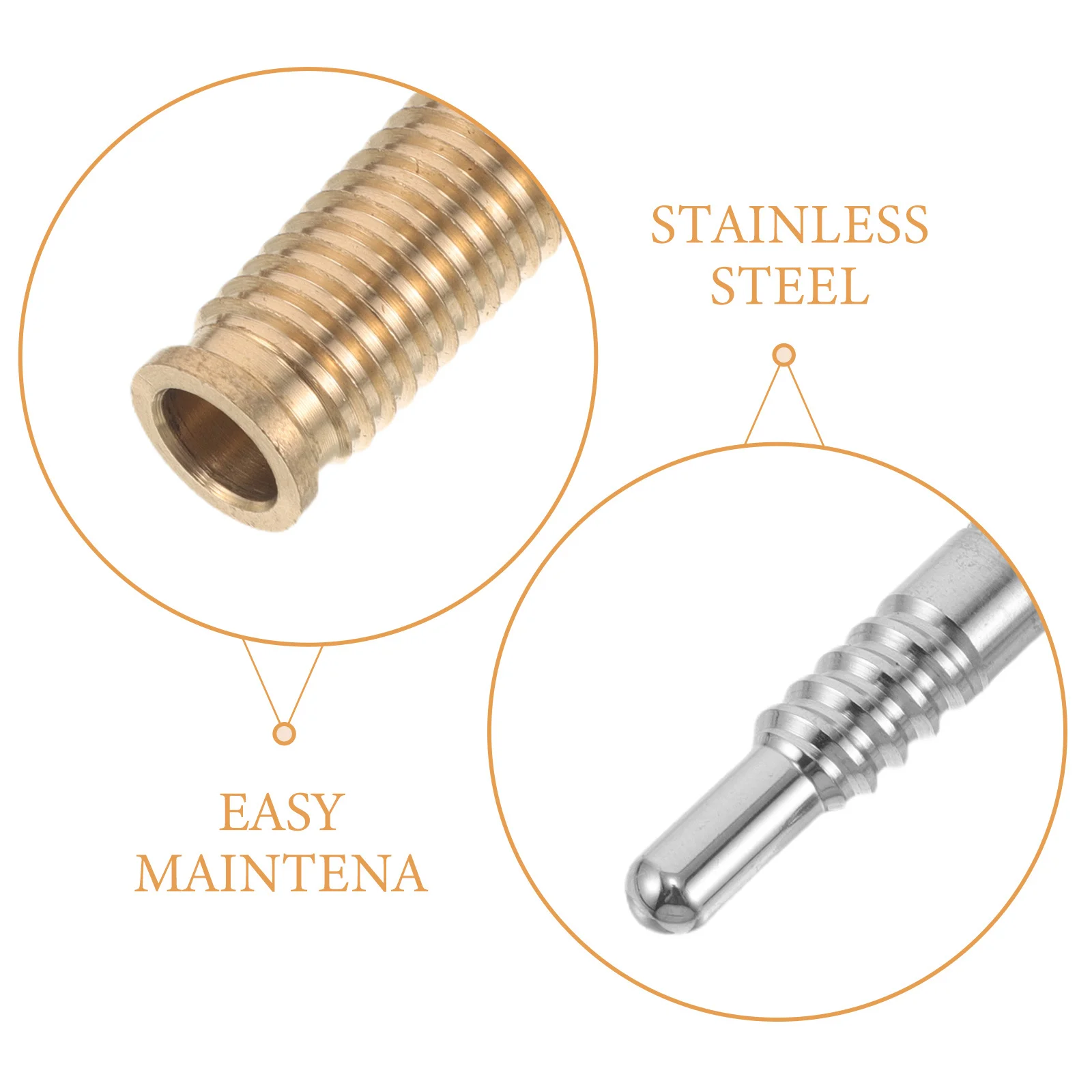 Pool Joint Pin Stainless Steel Billiard Extension Rod Screw Quick Release Connection Durable Cue Stick Hardware