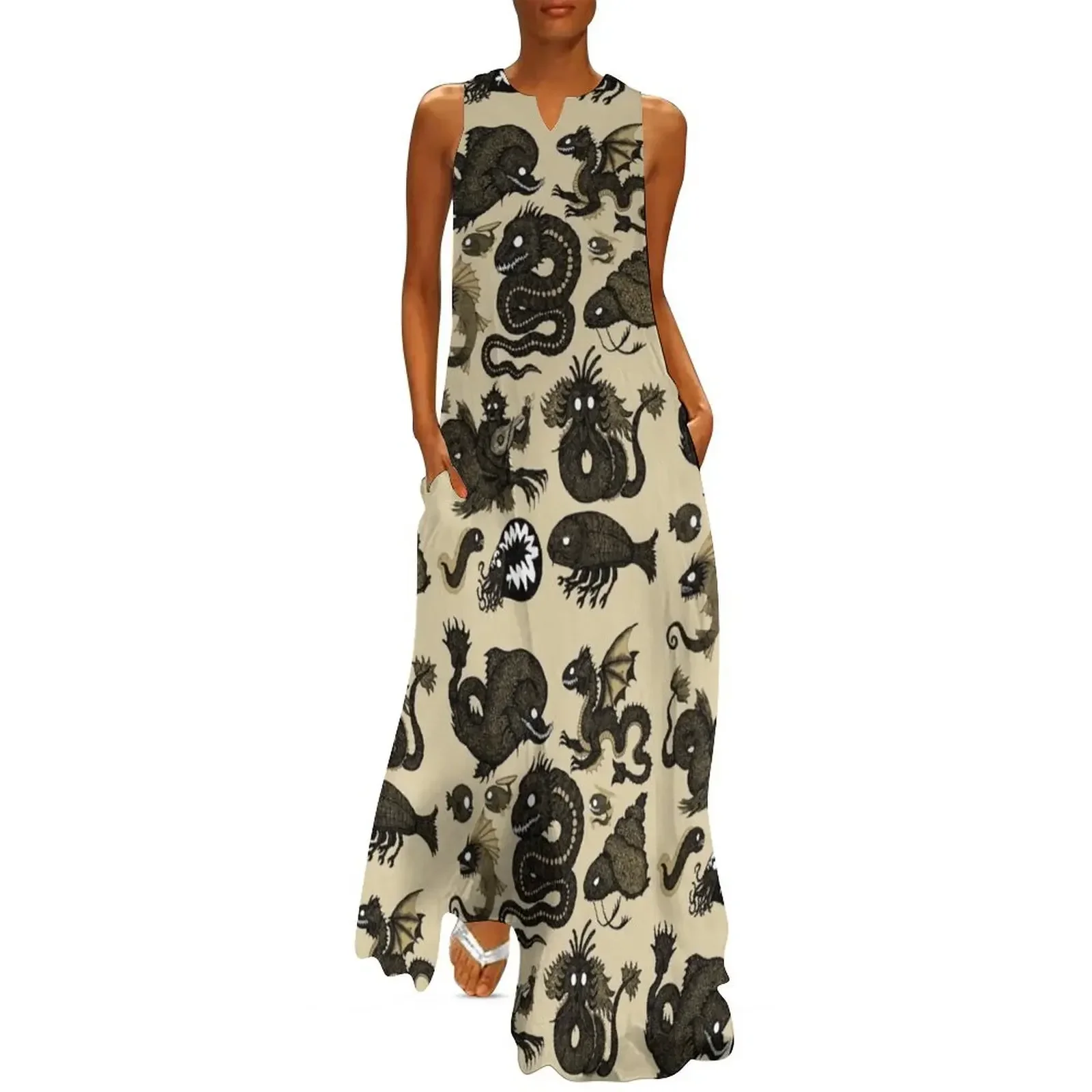 

Assorted Sea Monsters 2 Long Dress womens clothing women's dresses luxury luxury woman party dress Dress