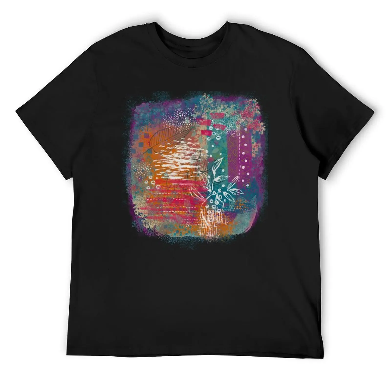

Digital Inky Abstract Painting T-Shirt aesthetic clothes blue archive custom t shirt tops plain white t shirts men