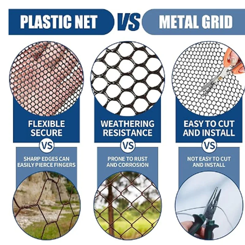Garden Protection Net Plastic Poultry Chicken Wire Fencing Net Poultry Breeding Sericulture Balcony Protection Mesh ﻿