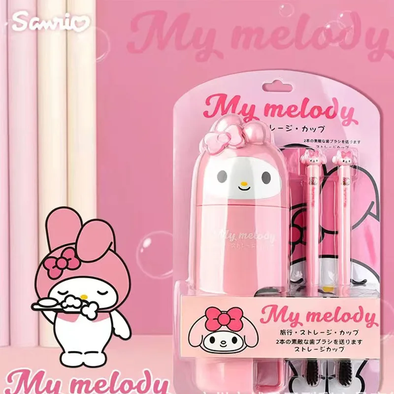 na-moda-bonito-nicho-com-tampa-conveniente-conjunto-de-viagem-viagem-outing-escova-de-dentes-sanrio-kuromi-copo-de-escova-de-dentes