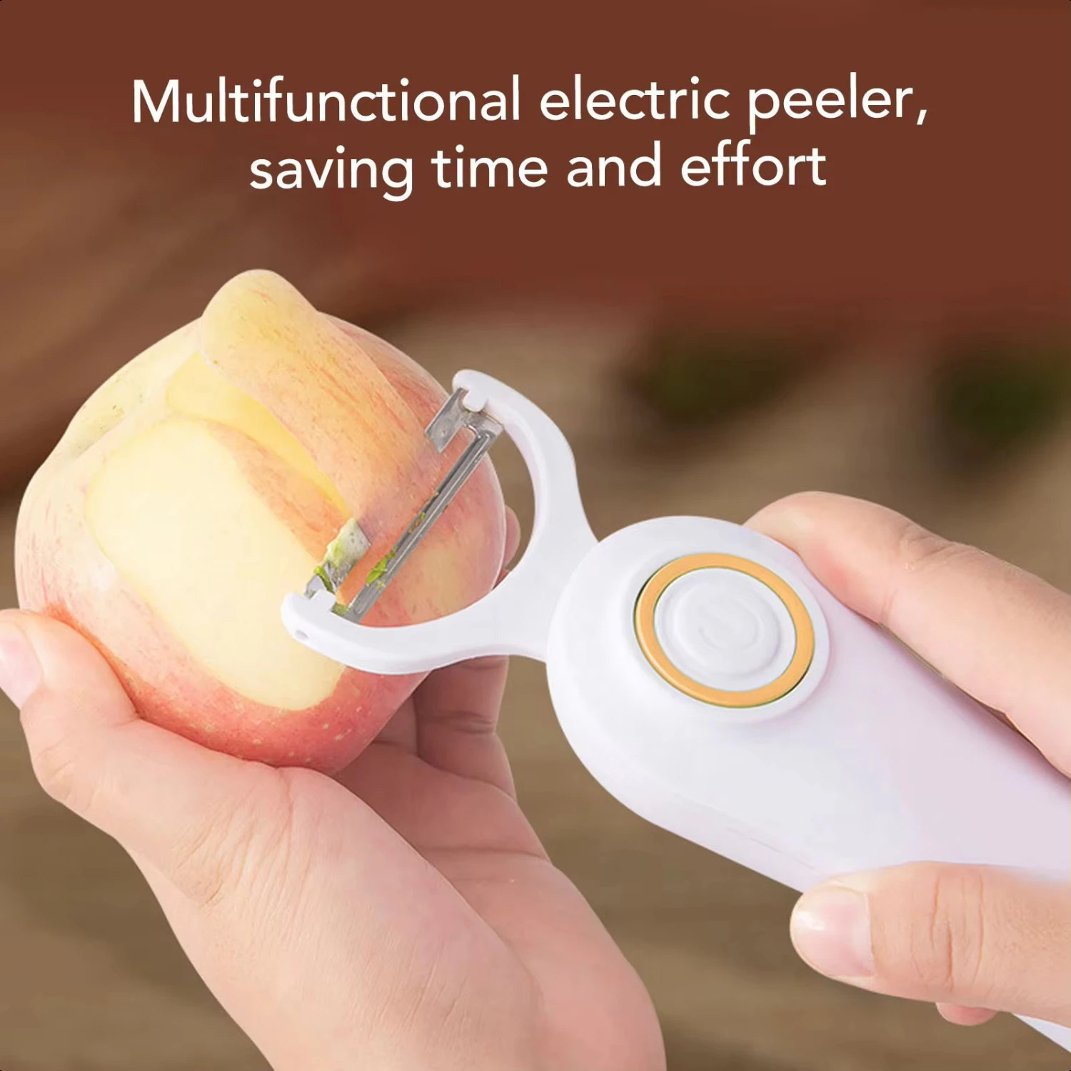 Peeler Handheld USB Rechargeable Fruit Vegetables Peeler with 3 Cutter Heads