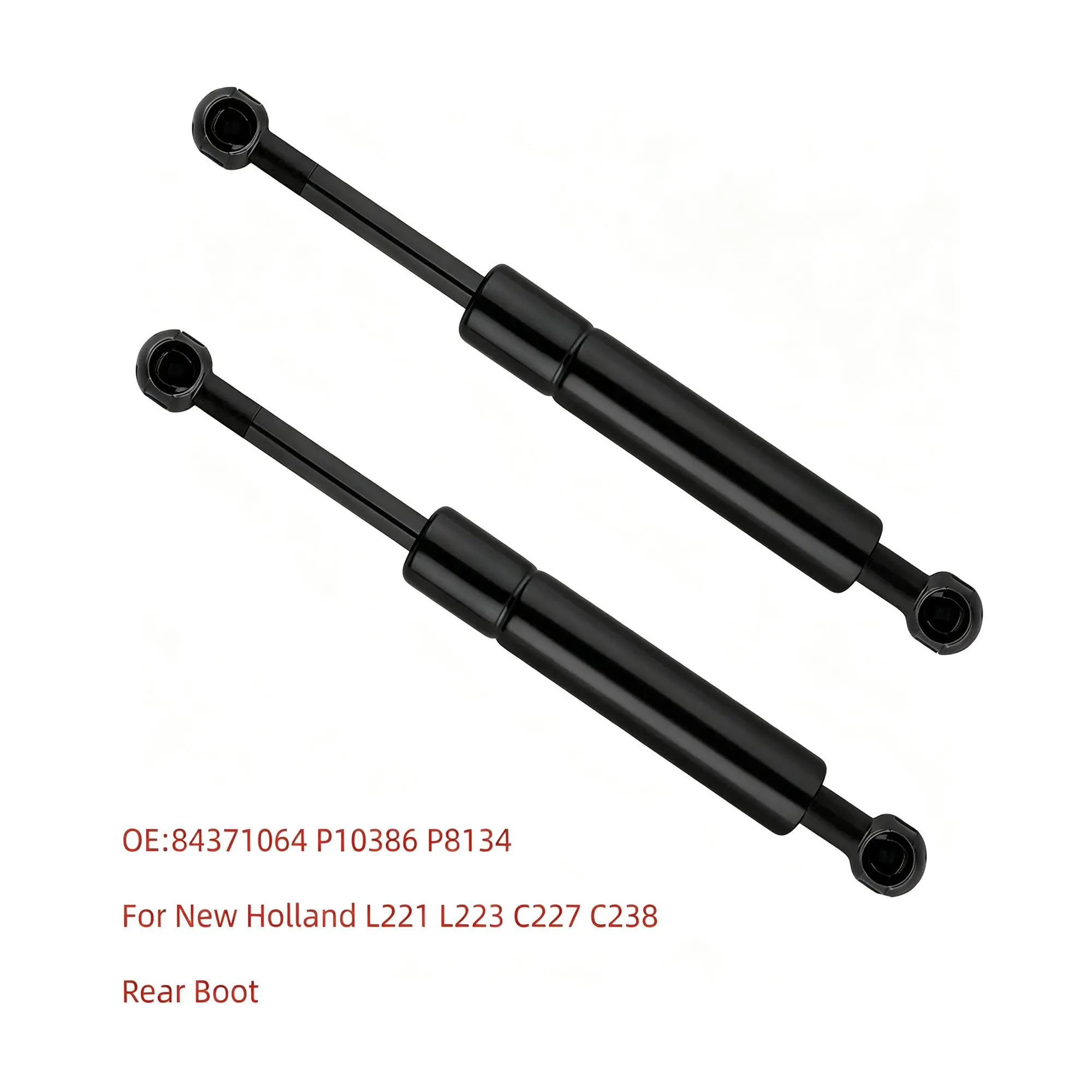 2PCS Gas Struts Lap Bar Assist Gas Shocks Lift Supports  Replaces 84371064 P10386 P8134 Fit for New Holland L221 L223 C227 C238
