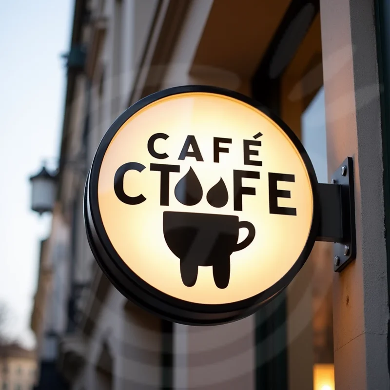 Caixa de luz LED redonda personalizada para padarias, acrílico à prova d'água, dupla face, aperitivo, sinalização de exibição iluminada para alimentos