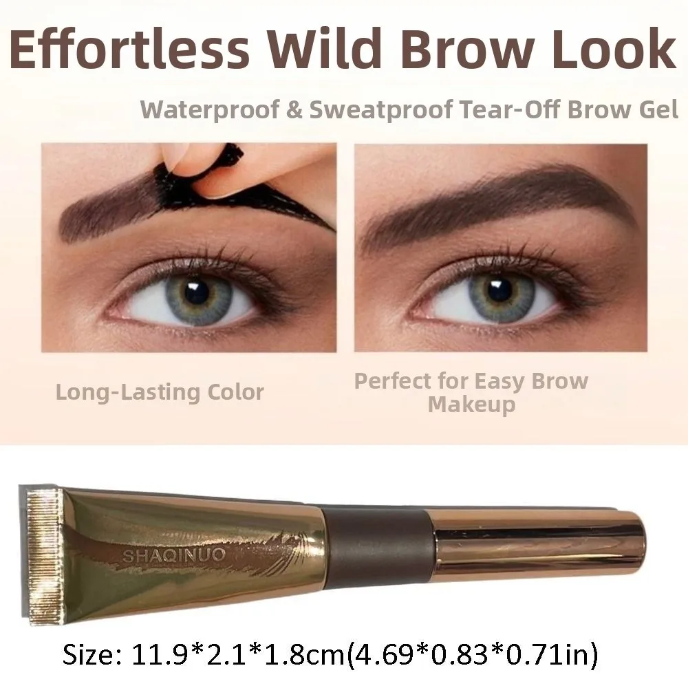 Semi-Permanent Peel Off Eyebrow Gel Tint Transfer-Proof Long Lasting Eyebrow Cream Waterproof Eye Cosmetics