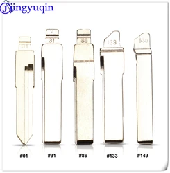 jingyuqin #01 #31 #86 #133 #149 Uncut Car key Blade For Audi VW Polo Passat B5 Tiguan Golf Santana Bora Seat Skoda HU66 Auto