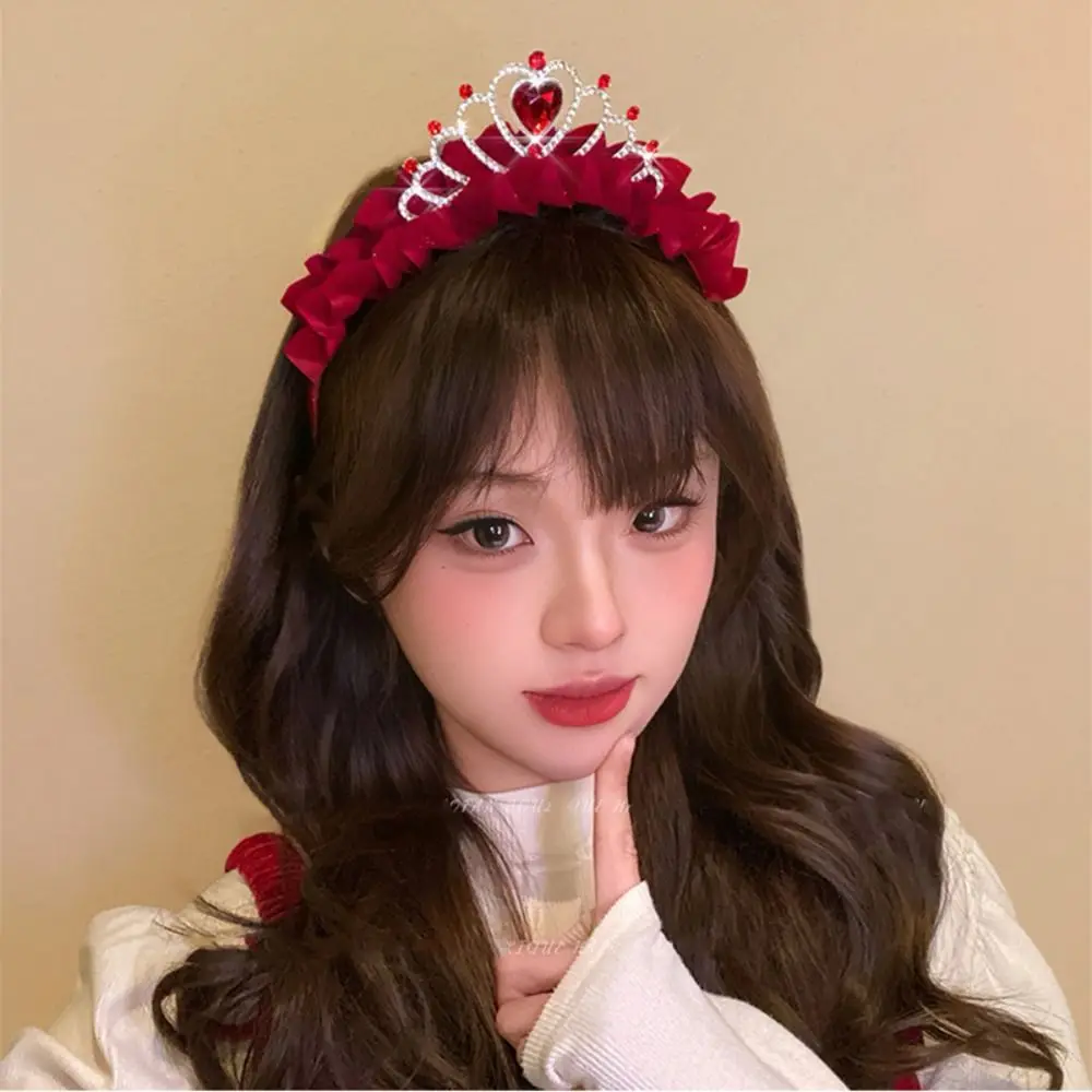 

Обруч для волос, новогодняя повязка на голову со стразами, кружевная корона принцессы, костюм Тан, обруч для волос, аксессуары для волос, праздничная повязка для волос