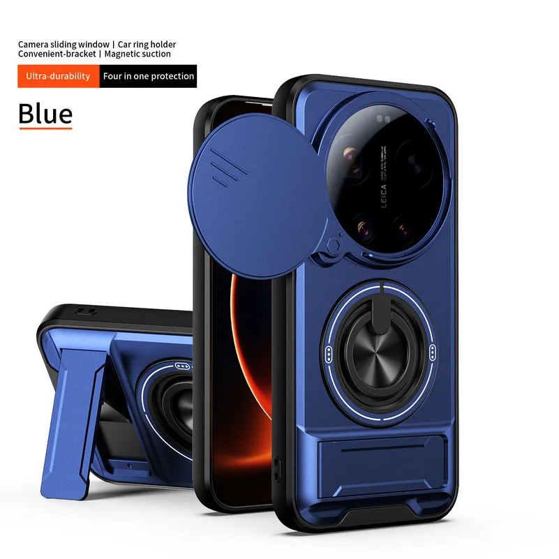 Eingebaute magnetische Autohalterung für Xiaomi 17 Ultra, Schiebeobjektiv-Kameraschutz, stoßfeste Hartschale für Mi 17 Ultra – Detail 1
