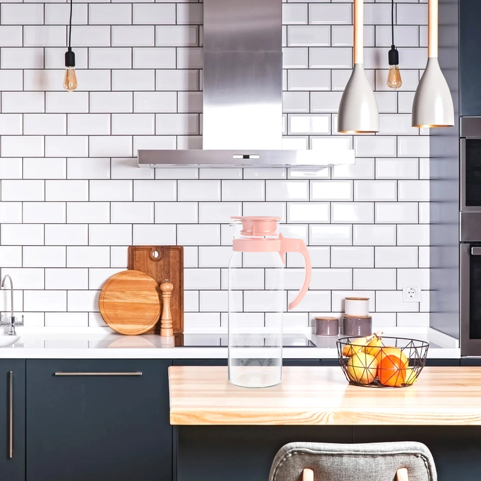 

1Pcs Large Water Bottle 1400ml Leakproof Pink Tea Kettle Multi-Functional PP Material Heat-Resistant for Home Picnic