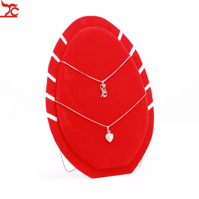 Holz schmuck Display Brust weiß Kunstleder schwarz rot Samt Halskette Kette Schmuck Display Stand halter 22cm