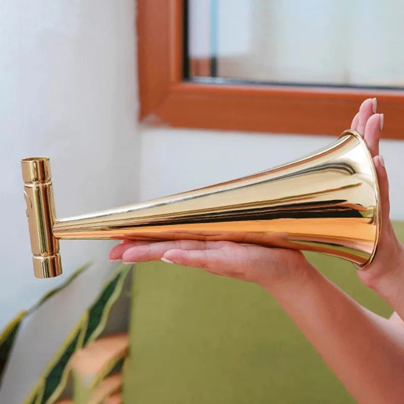 

Metal Kazoo Pure Copper Made Large Horn Kazu Flute Professional Portable Orff Harmonica Adult Kazoo Playing Musical Instruments