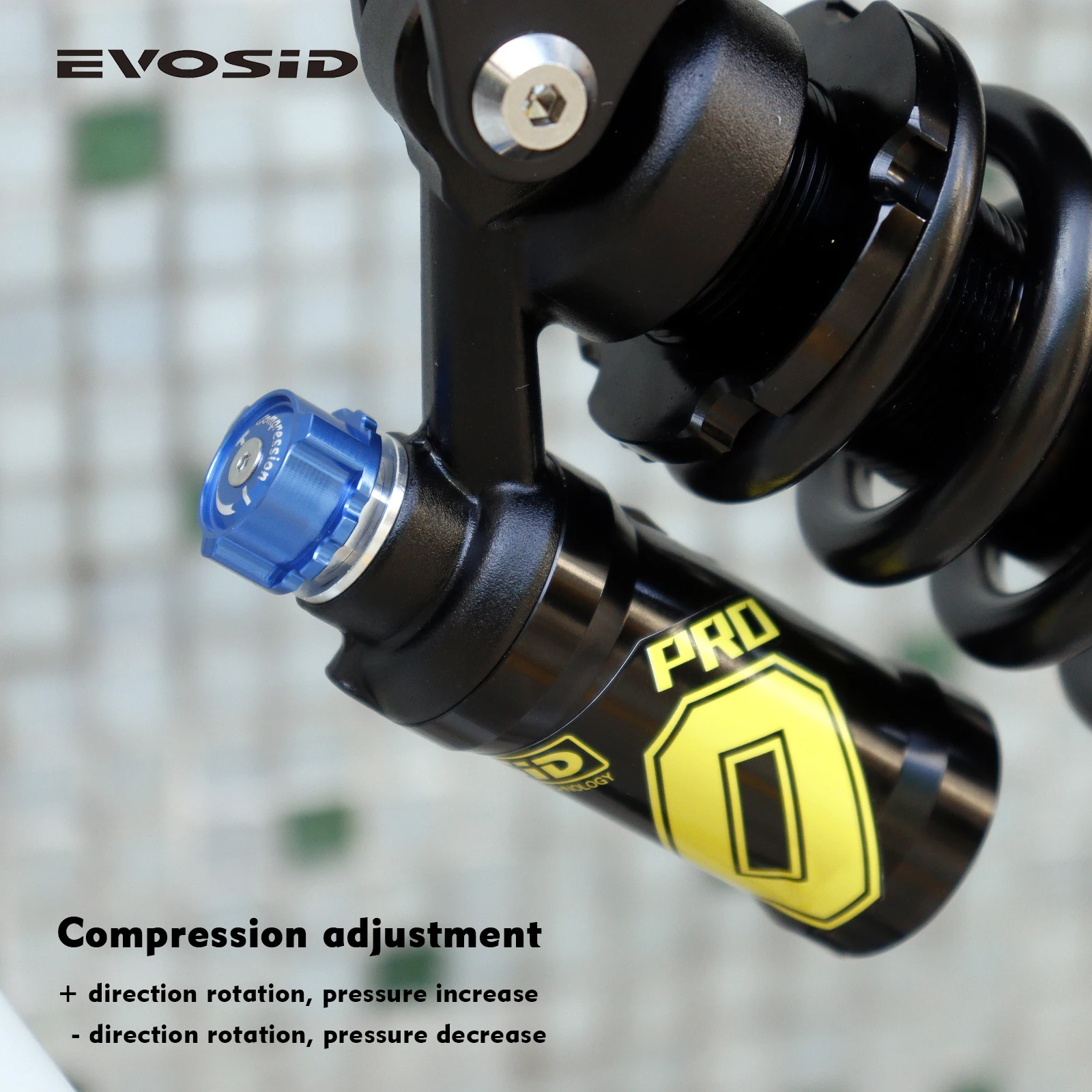 EVOSID VTT amortisseur arrière 550LBS ressort de Suspension amortisseur arrière souple 190mm/210/230mm pour AM/FR/DH/MTB amortisseur de vélo