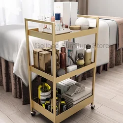 Trolley Gold Cart Drawer Beauty Salon Professional Hairdresser Manicure Auxiliary Esthetician Plegable Con Ruedas Spa Furniture