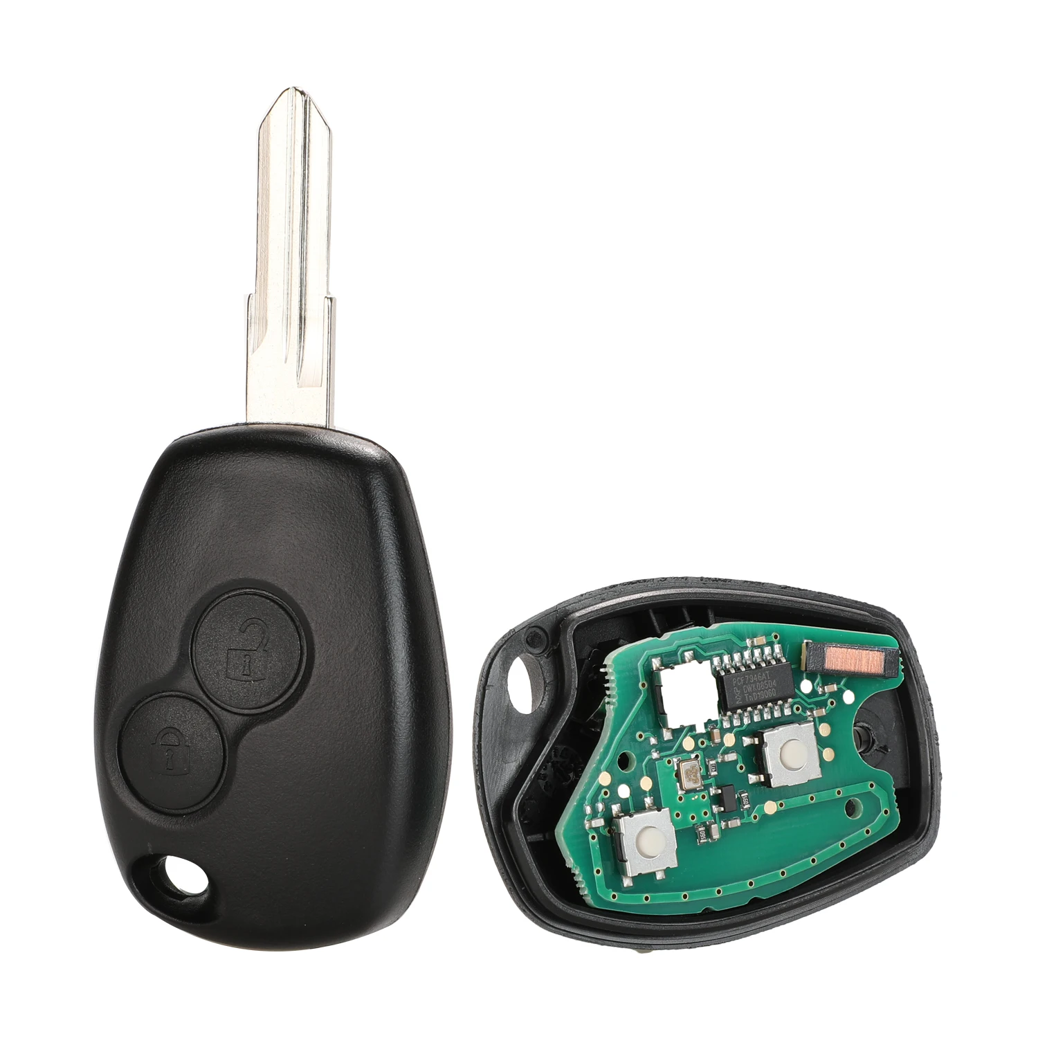 Jingyuqin Remote Car Key 433MHZ PCF7946/7947/7952E Chip For Renault Duster Modus Clio 3 Twingo DACIA Logan Sandero Kangoo 2BTNS