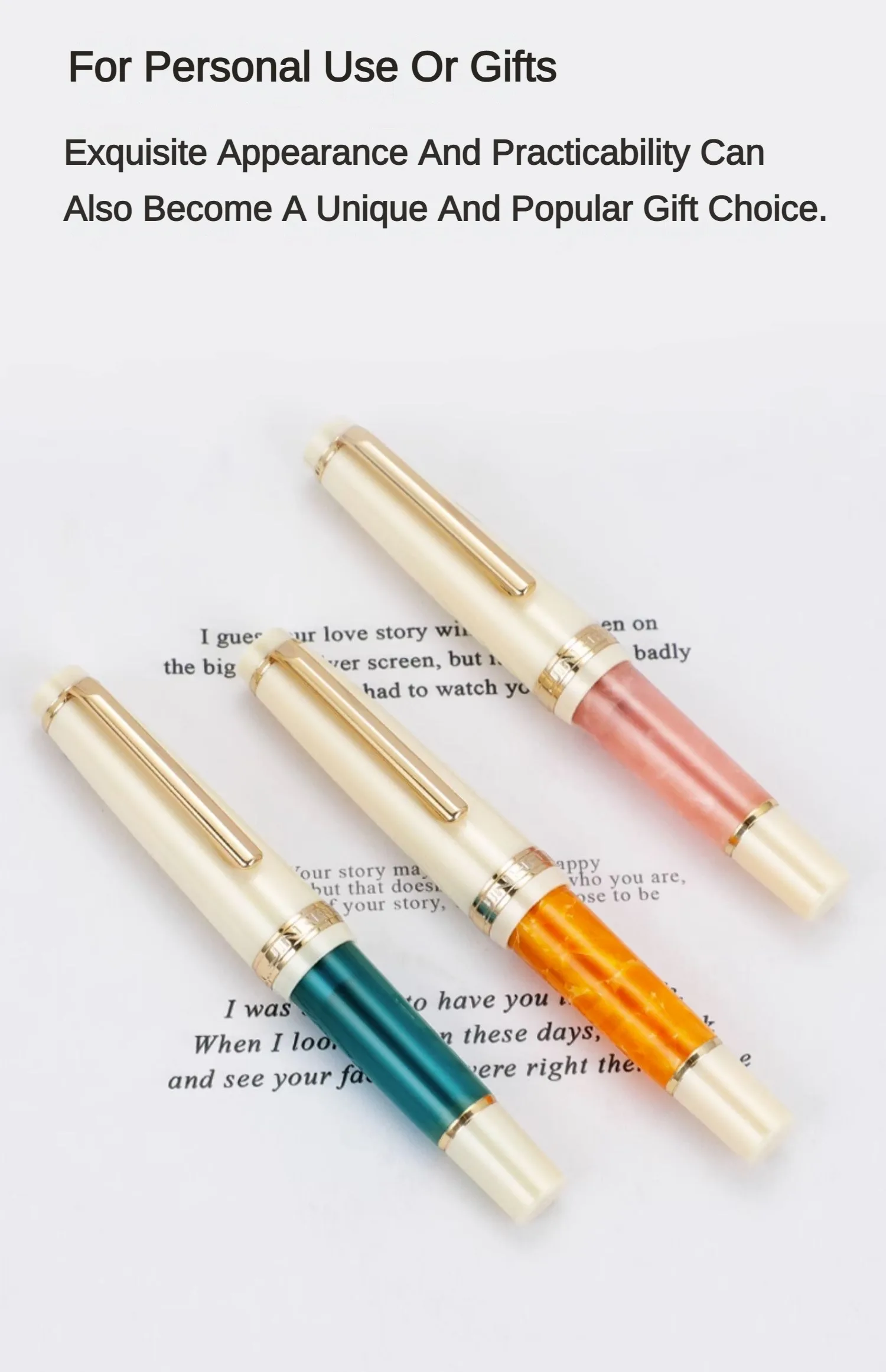 Jinhao 82 Mini-Füllfederhalter, 0,38/0,5/0,7 mm, extrafeine Spitze, kurze, luxuriöse, elegante Stifte, zum Schreiben, Büro, Schulbedarf, Schreibwaren – Detail 14