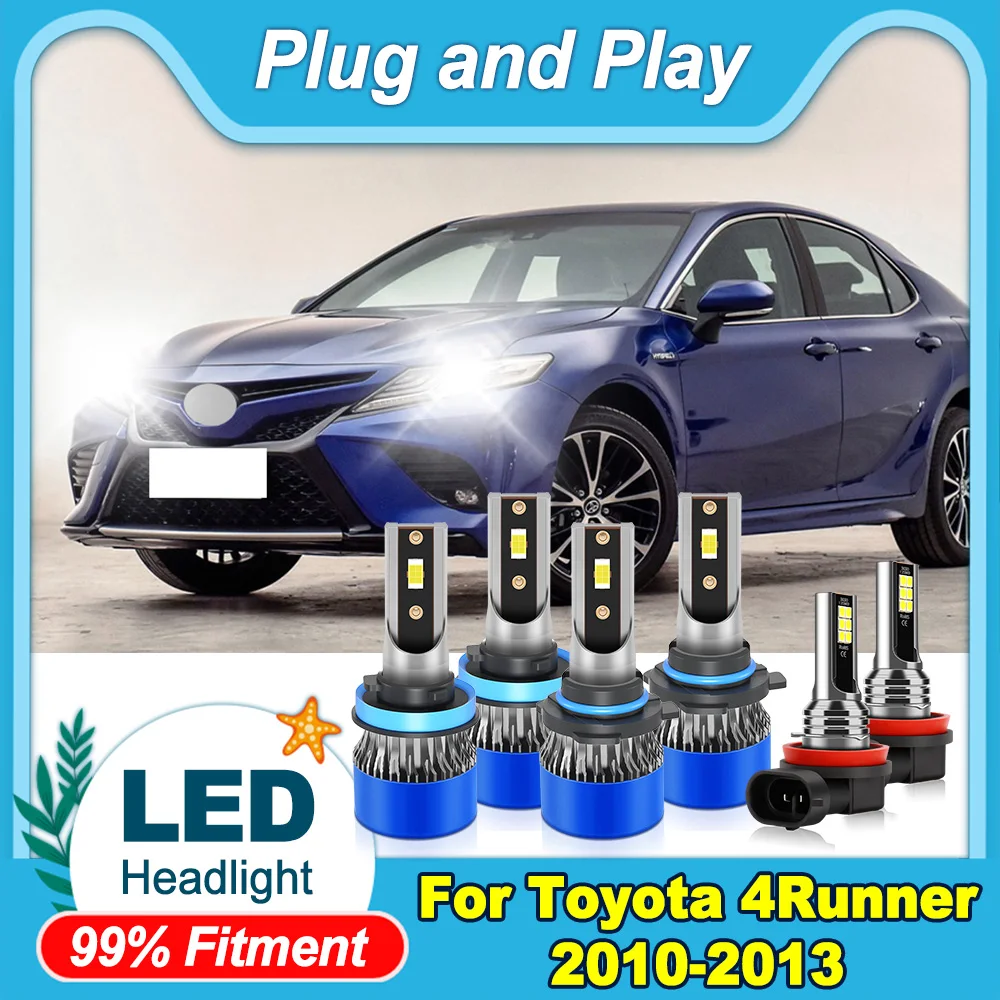

Car LED Headlight Turbofan High Low Beam Headlight Bulb Fog Light Bulb For Toyota 4Runner 2010 2011 2012 2013 Plug and Play
