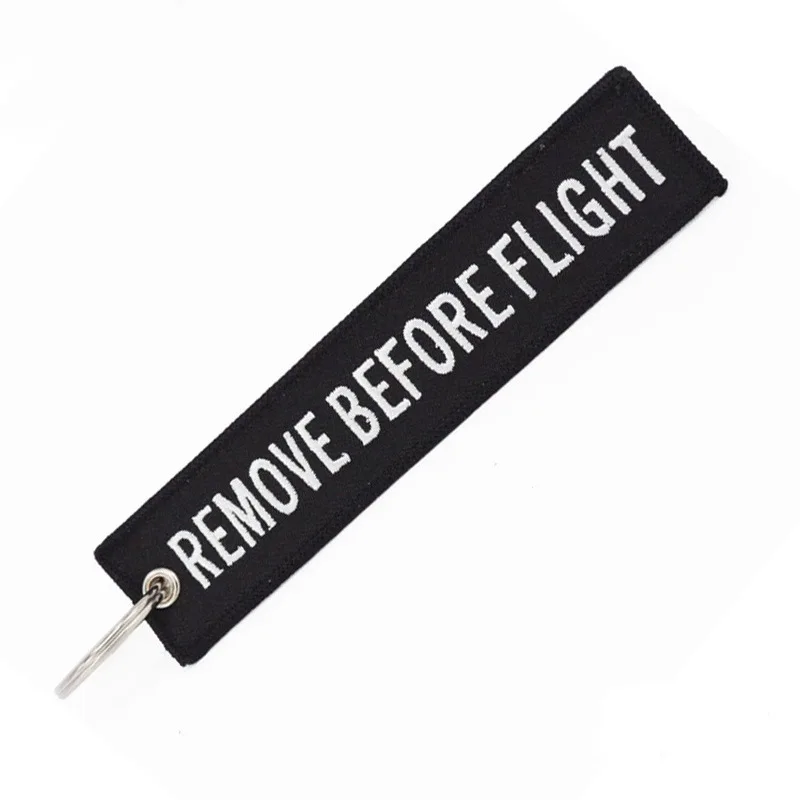 New 1pcs Colour Woven Label Gift Keyring BEFORE FLIGHT Pilot Bag Crew Tag Luggage Keyring Is Removed Gift for Her