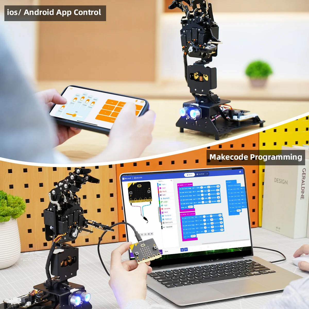 GOOD AI Smart Vision AiHand Programming Robot for Learning and Performance Powered by Microbit