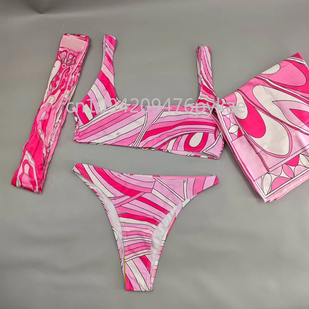 مجموعات السراويل النسائية الفاخرة مصمم العلامة التجارية سيدة إلكتروني التوقيع شعار وشاح الشاطئ المايوه