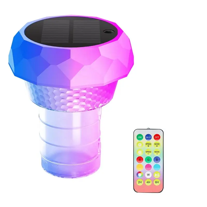 

Солнечный плавающий светильник AUAU-Solar для бассейна с RGB-подсветкой, дистанционным управлением и LED-декоративными огнями для бассейнов, садов и газонов