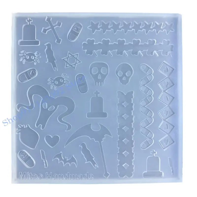 H9Ed Keychain Skeleton Love Parts Silicone Mold Resina Casting Hollow Schaking Cup