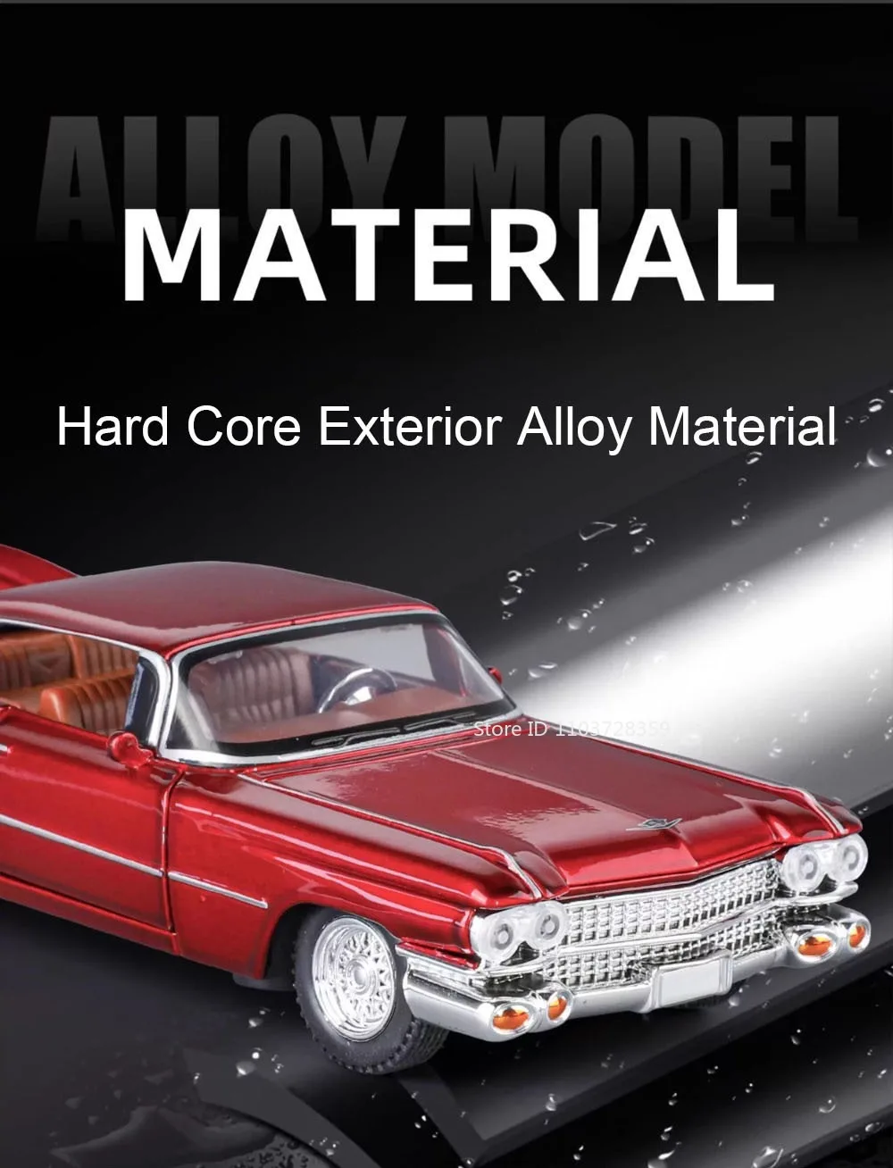 1:32 Eldorado Biarritz Ladegerät 1970 Auto-Spielzeugmodelle, Legierung, Druckguss, Fahrzeug, Spielzeug, Ton, Licht, Türen, geöffnet, zurückziehen, für Kindergeschenke – Detail 5