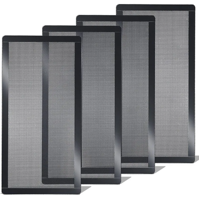 120X240mm Dust Filter For Computer Cooler Fan,Magnetic Frame Dust Filter,Dustproof PVC Cover Computer Fan Grills, 4 Pack