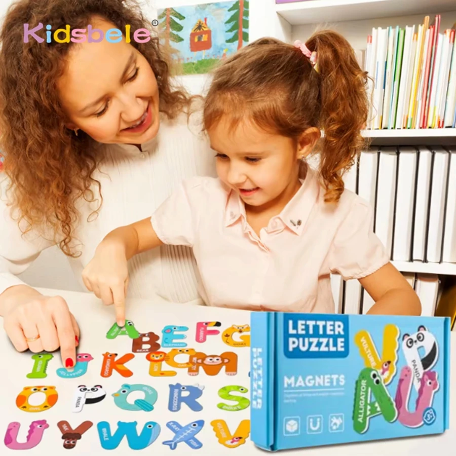 

Montessori Learning Magnets Matching Puzzle Fridge Sticker Letter Digit Animal Ocean Traffic Farm Fruit Logical Thinking Puzzle