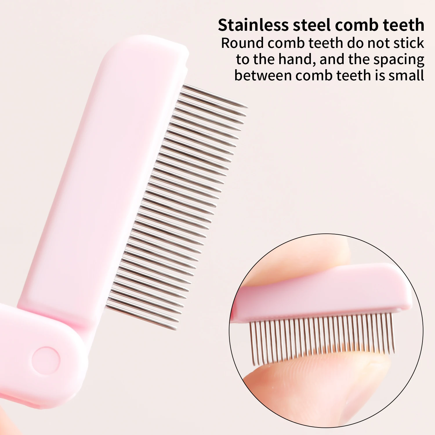 Strumento separatore ciglia Denti in acciaio Pettine per ciglia Sopracciglio Pieghevole Spazzola per ciglia con design Pettine per mascara per trucco occhi donna