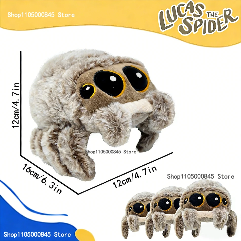 Lindos Peluches de Araña Pequeña, Juguetes de Peluche Suaves, Muñecos de Películas de Animales de Dibujos Animados, Regalo de Cumpleaños y Navidad para Niños