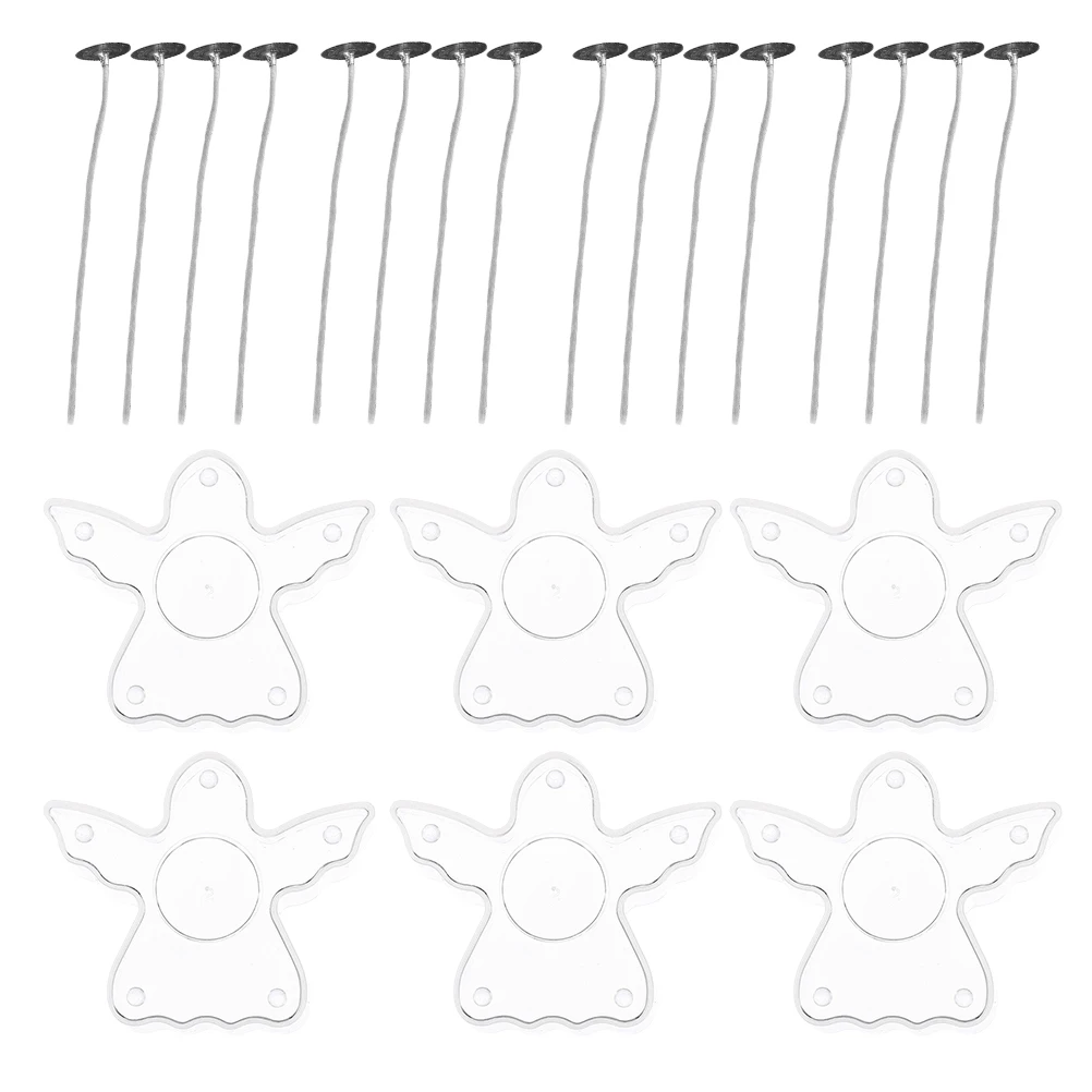 

Wick Set Plastic Molds DIY Accessory Smooth Texture Flexible Design Lightweight Compact Christmas Aromatherapy