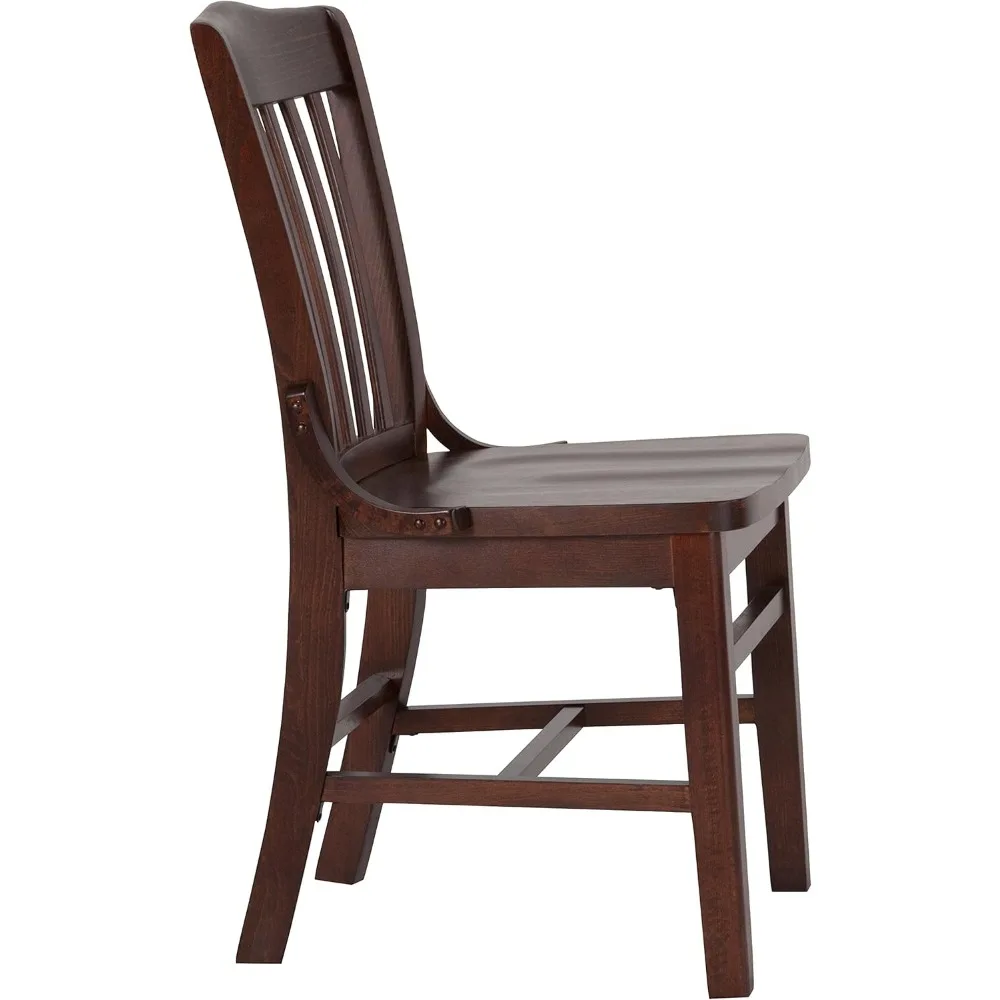 Stack School Chair - 18-inchBright Nickel, plated frame finish Space-saving StackableTraditional wood dining chair designed