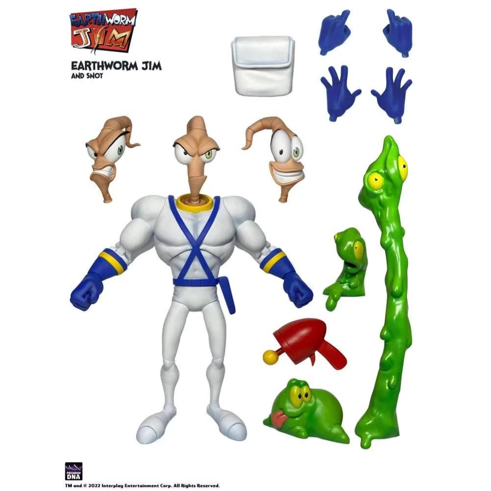 

In Stock PDNA 1/12 Earthworm Jim Psy Crow bob the killer Action Figure Collectible Toy Gift