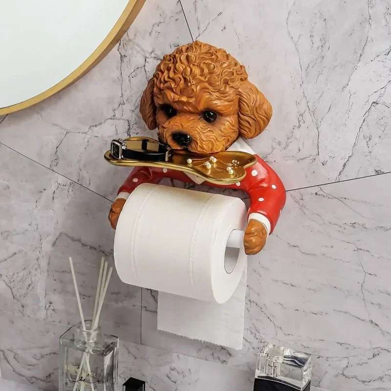 Toilet No Punching Tissue Box Toilet Cute Cartoon Roll Paper Tube Hanging Rack Creative Toilet Paper Storage Rack Paper BoxZG851