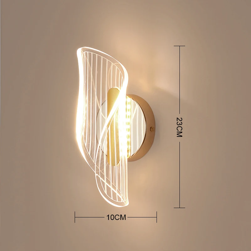 Modern 18W Acrylic LED Wall Light Fixture Corridor Wall Sconce for Living Room Interior Bedroom Decoration  LED Wall Light Lamp