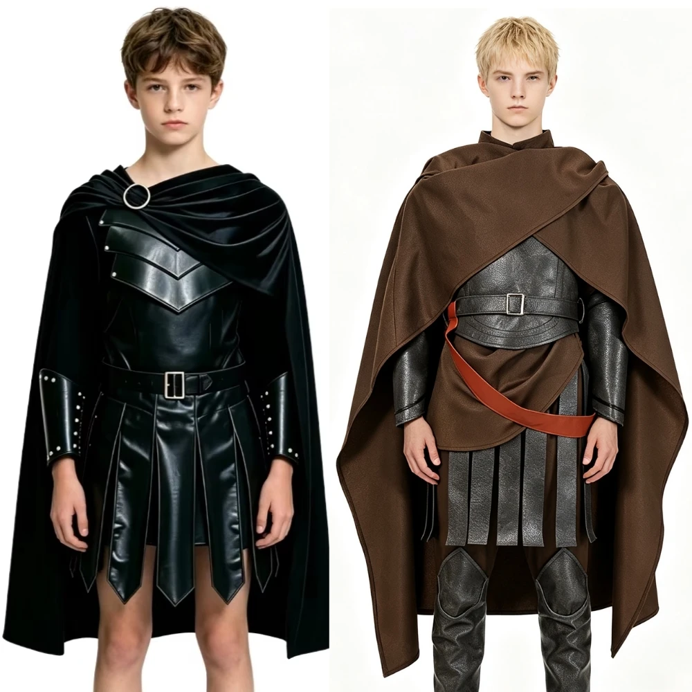 The Odyssey Cosplay Agamemnon Costume Disguise Leather Uniform Cloak for Men Roleplay Performance Outfit Halloween Carnival Suit view 2