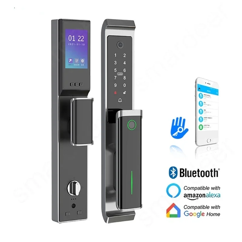 

WIFI TUYA Smart Lock Biometric Fingerprint Lock for TTLock App, Works with Caerma Suitable for Doors 40-70mm Thick