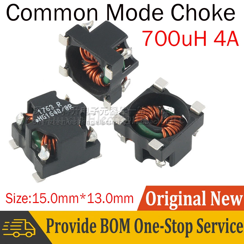 2pcs 700uH 4A 0.7mh High Current Toroidal Common Mode Choke Magnetic Ring Coil Power EMI Line Filter Common Mode Inductor Noise