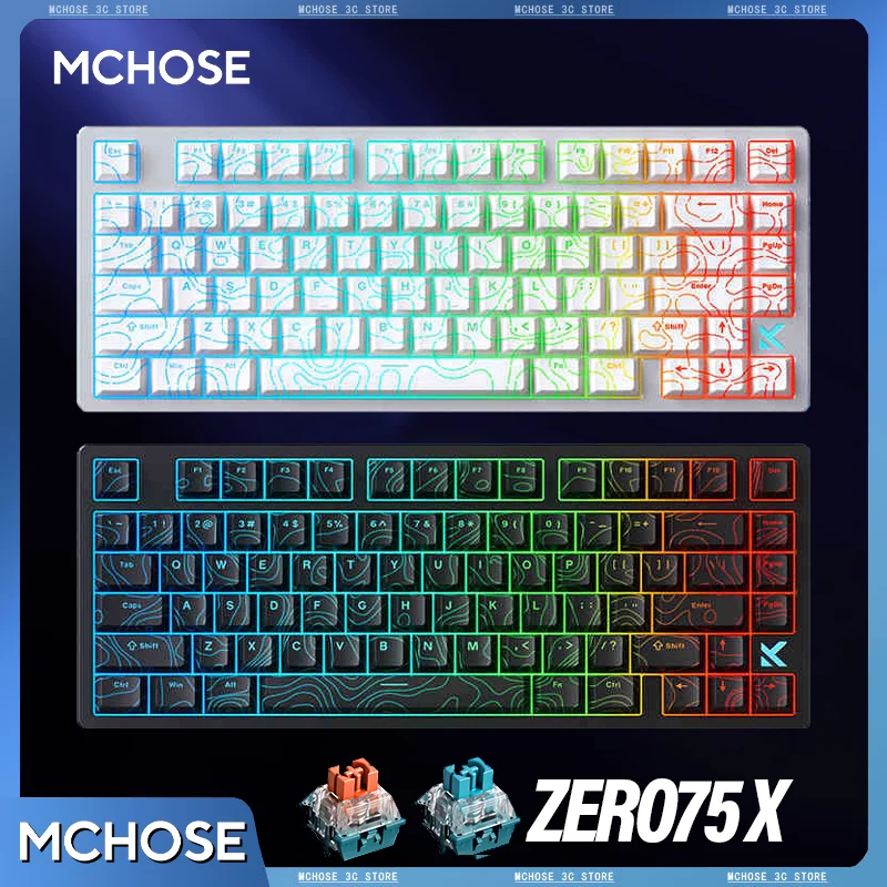 MCHOSE ZERO75 X Gaming Keyboard Hall Effect 0.01MM Rapid Trigger Customized Magnetic Switch 128K Scan Rate 8K Polling Rate