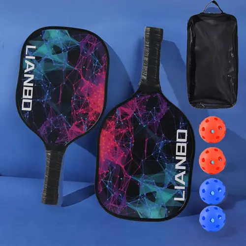 Juego de raquetas de Pickleball, juego de 2 raquetas y 4 pelotas de Pickleball, tenis de playa, raqueta de Pickleball ligera