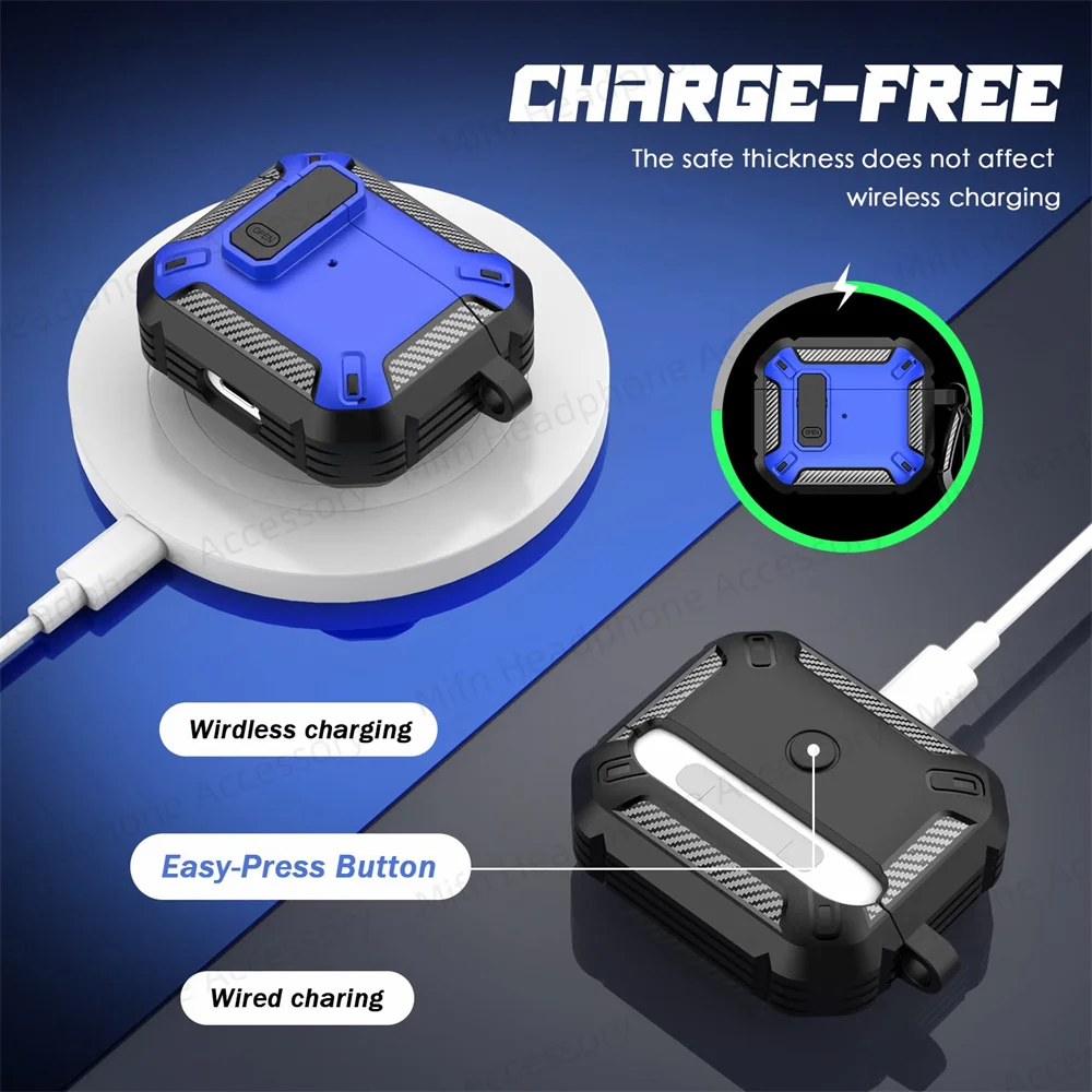 ل airpods 4 USB-C أبل 2024 Airpods حافظة التبديل مكافحة سقوط حقيبة سماعة الاذن للرجال ل Airpods برو 2 3 4 حافظة مع مجموعة التنظيف