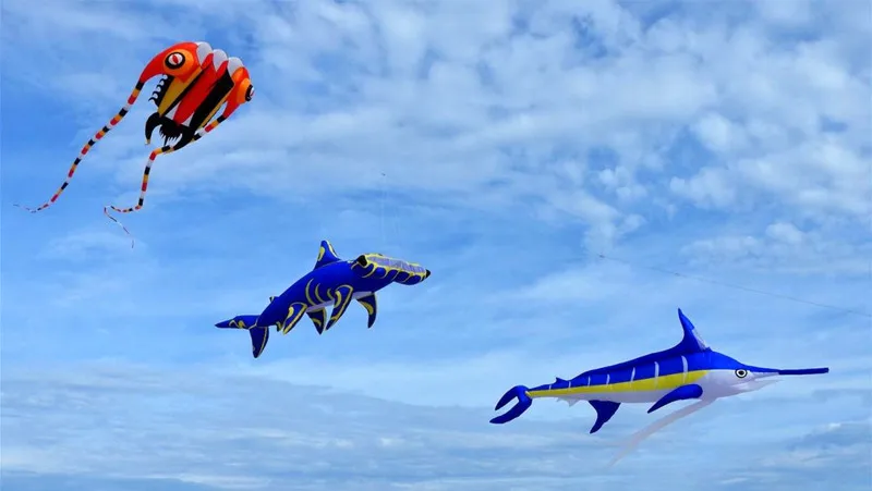 Marlin fish kite flying soft kites for adults flight kite novelty toy air bounce papalote Inflatable toys cometas de viento fun