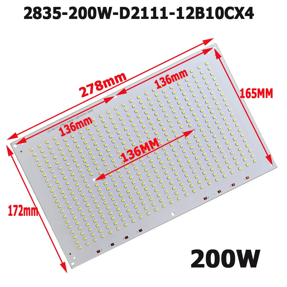 Imagem -06 - Led Pcb Board para Outdoor Retrofit Lâmpada Alumínio Floodlight Pcb Driver 75v 10000lm 260280ma 50w 100w150w Smd2835