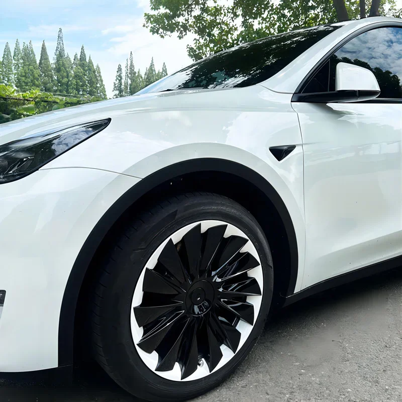 4PCS Coprimozzo Prestazioni Sostituenti Coprimozzo Cerchio Completo Copriruota Accessori Auto per Tesla Modello Y 19 Pollici Parti di Ruote 2023