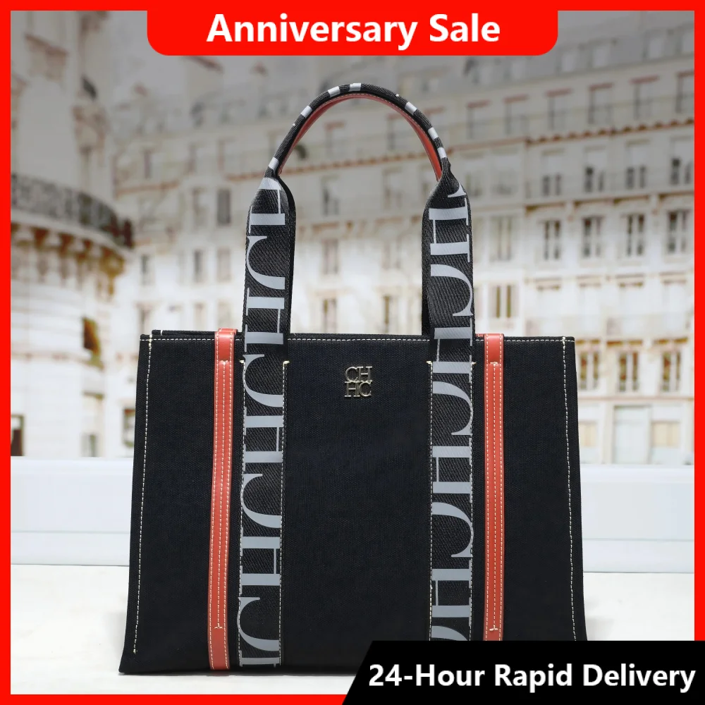 

CH Simple Style Square Handbag Fashion Large Capacity 2025 Autumn/Winter New Women's Canvas Shoulder Bag